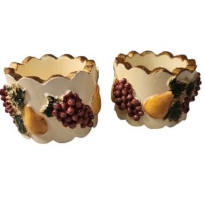 Waverly Manor Fruit Napkin Rings Set of 2 Vintage Garden Room